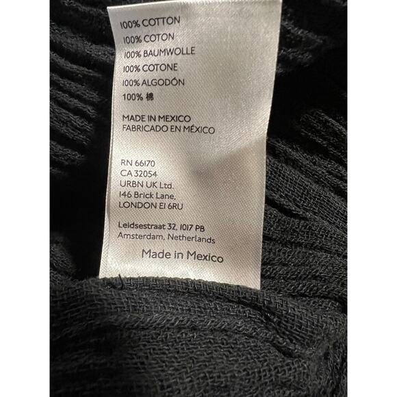 Free People Jen's Pirate Booty Prism Maxi Dress Size Large Black Double V -neck - Picture 10 of 11